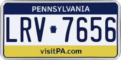 PA license plate LRV7656