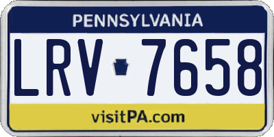 PA license plate LRV7658