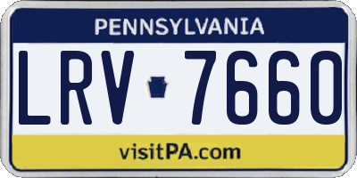 PA license plate LRV7660