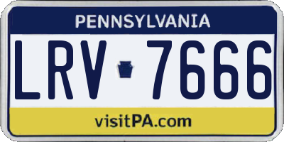 PA license plate LRV7666
