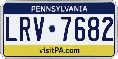 PA license plate LRV7682
