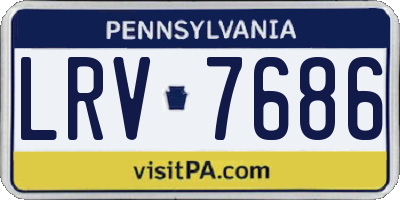 PA license plate LRV7686