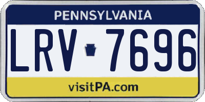 PA license plate LRV7696