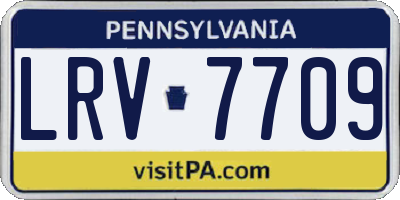 PA license plate LRV7709