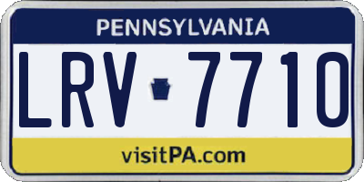 PA license plate LRV7710