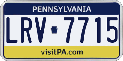 PA license plate LRV7715