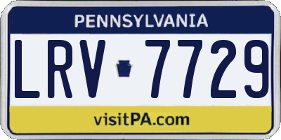 PA license plate LRV7729