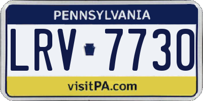 PA license plate LRV7730