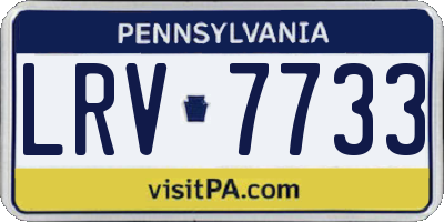 PA license plate LRV7733