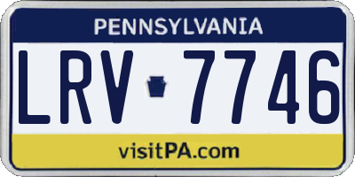 PA license plate LRV7746