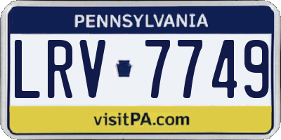 PA license plate LRV7749