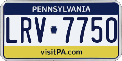 PA license plate LRV7750