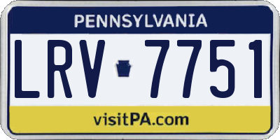 PA license plate LRV7751
