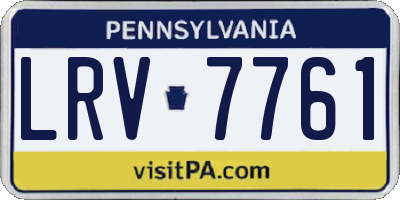 PA license plate LRV7761