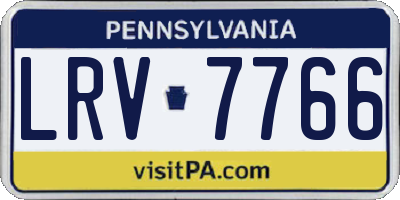PA license plate LRV7766