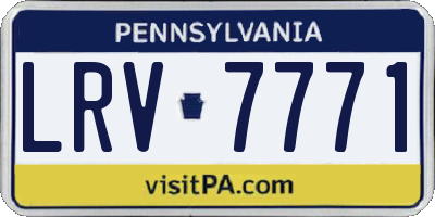 PA license plate LRV7771