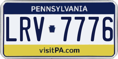 PA license plate LRV7776