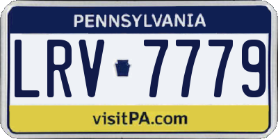 PA license plate LRV7779