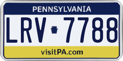 PA license plate LRV7788