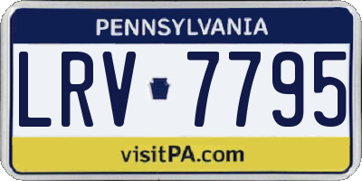 PA license plate LRV7795
