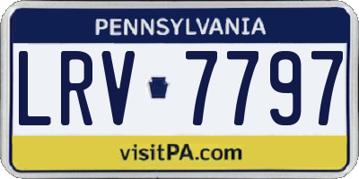 PA license plate LRV7797