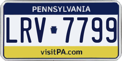 PA license plate LRV7799