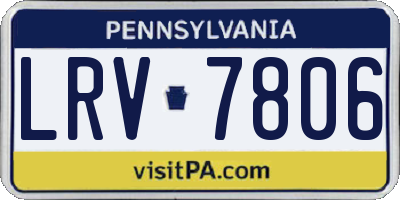 PA license plate LRV7806