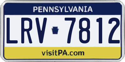 PA license plate LRV7812