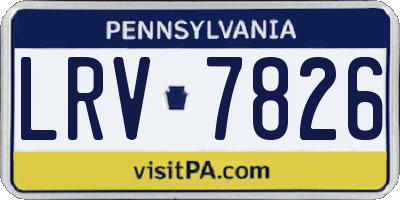 PA license plate LRV7826