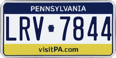 PA license plate LRV7844