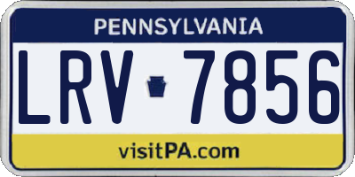 PA license plate LRV7856