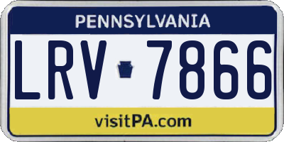 PA license plate LRV7866