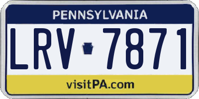PA license plate LRV7871