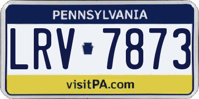 PA license plate LRV7873