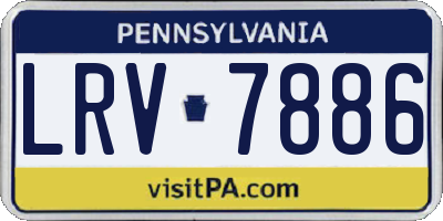 PA license plate LRV7886