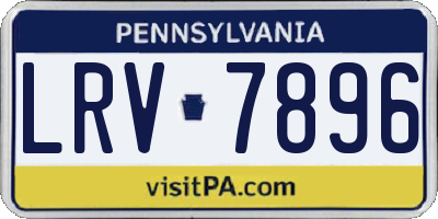 PA license plate LRV7896