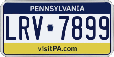 PA license plate LRV7899