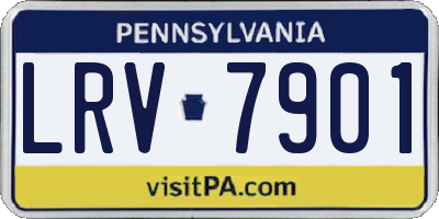 PA license plate LRV7901