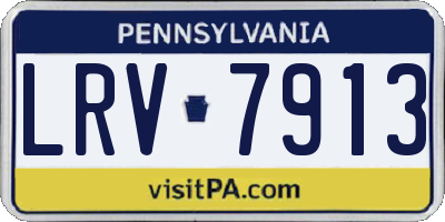 PA license plate LRV7913