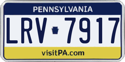 PA license plate LRV7917