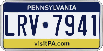PA license plate LRV7941