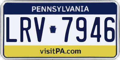 PA license plate LRV7946