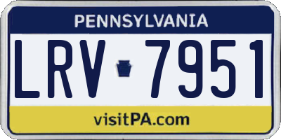 PA license plate LRV7951