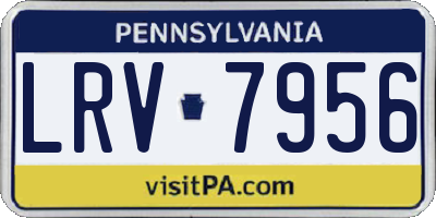 PA license plate LRV7956