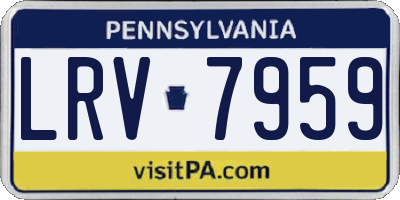 PA license plate LRV7959