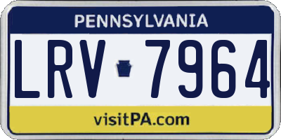 PA license plate LRV7964