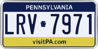 PA license plate LRV7971