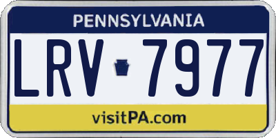 PA license plate LRV7977