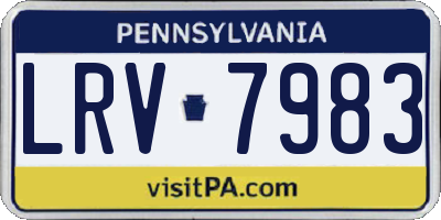 PA license plate LRV7983