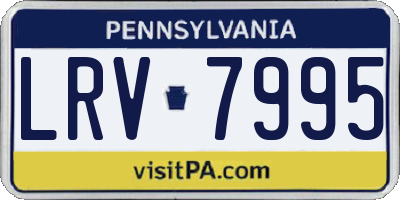 PA license plate LRV7995